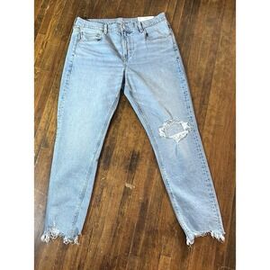American Eagle Outfitters Light Wash Distressed Skinny Jeans